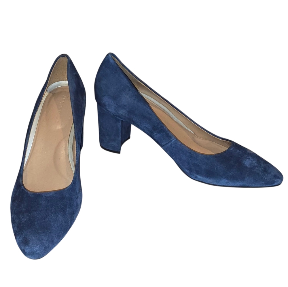 Areosoles Comfort Elegant Blue Suede Women's Pumps Heels Size 11 New